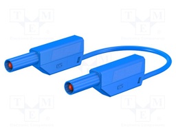 Test lead; PVC; 0.25m; blue; 16A; 1kV; Cond.cross sec: 0.75mm2