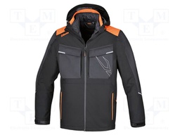 Work jacket; Size: XS; black; waterproof,with a hood