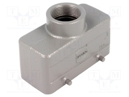 Enclosure: for Han connectors; Han; size 16B; for cable; straight