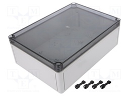 Enclosure: multipurpose; X: 180mm; Y: 254mm; Z: 90mm; PK; light grey