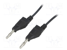 Test lead; silicone; 2m; black; 15A; 60V; Cond.cross sec: 0.75mm2