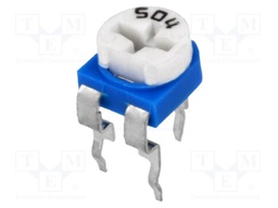 Potentiometer: mounting; single turn,horizontal; 500kΩ; 100mW