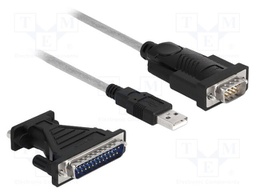 USB to RS232 converter; 1.8m; transparent; USB 1.1,USB 2.0