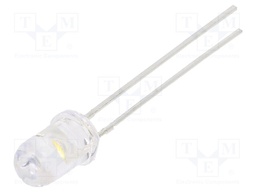 LED; 5mm; white warm; 5800mcd; 30°; 7.5mA; 3÷15V; Front: convex