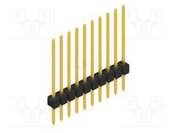 Connector: pin strips; pin header; male; PIN: 10; 2.54mm; THT; 1x10