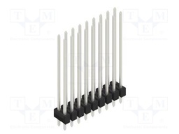 Connector: pin strips; pin header; male; PIN: 18; 2.54mm; THT; 2x9