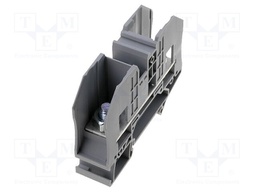 Splice terminal: rail; ways: 1; terminals: 2; grey; screw terminal