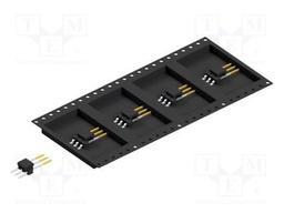 Connector: pin strips; pin header; male; PIN: 3; 2.54mm; SMT; 1x3