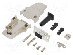 D-Sub; PIN: 9; female; shielded,with strain relief; angled 45°