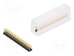 Connector: pin strips; pin header; male; PIN: 38; 2mm; SMT; 2x19