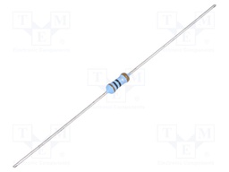 Resistor: thin film; THT; 1Ω; 600mW; ±5%; Ø2.5x6.5mm; 50ppm/°C