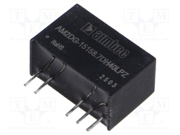 Converter: DC/DC; 2W; Uin: 14.5÷15.5V; Uout: 15VDC; Uout2: -8.7VDC