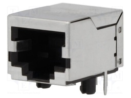Socket; RJ45; PIN: 8; shielded; Layout: 8p8c; THT; on PCBs; angled