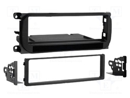 Radio frame; Chrysler,Dodge,Jeep,Plymouth; 1 DIN; black