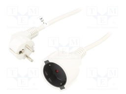 Extension lead; Sockets: 1; PVC; black; 3x1,5mm2; 5m; 16A