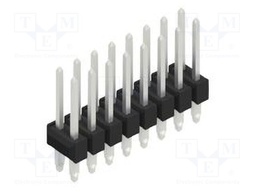 Connector: pin strips; pin header; male; PIN: 16; 2.54mm; THT; 2x8