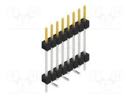 Connector: pin strips; pin header; male; PIN: 8; 2.54mm; SMT; 1x8