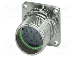 Connector: M23; socket; PIN: 12; crimped; straight; IP68; M23 PRO; 8A