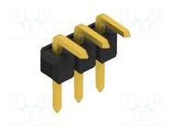 Connector: pin strips; pin header; male; PIN: 3; 2.54mm; THT; 1x3
