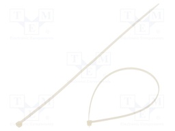 Cable tie; L: 290mm; W: 3.6mm; polyamide; 80N; natural; Ømax: 106mm