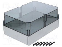 Enclosure: multipurpose; X: 254mm; Y: 360mm; Z: 165mm; PK; light grey