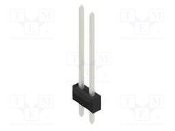 Connector: pin strips; pin header; male; PIN: 2; 2.54mm; THT; 2x1