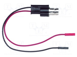 Test lead; 2x 0.64mm socket-BNC plug female; Len: 0.14m