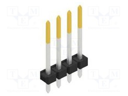 Connector: pin strips; pin header; male; PIN: 4; 2.54mm; THT; 1x4