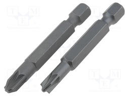 Screwdriver bits; Pcs: 2; 50mm; Bit: MOD; Size: 1,2