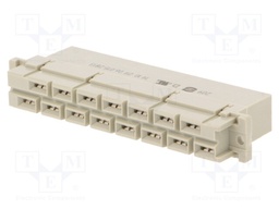 DIN 41612; type H; female; PIN: 15; spring clamp; 0.14÷1.5mm2