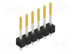 Connector: pin strips; pin header; male; PIN: 6; 2.54mm; THT; 1x6