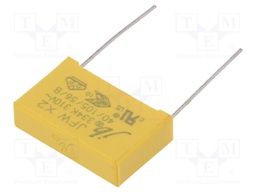 Capacitor: polypropylene; X2,suppression capacitor; 330nF; 22mm