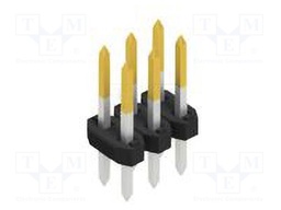 Connector: pin strips; pin header; male; PIN: 6; 2mm; THT; 2x3; 100V