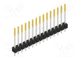 Connector: pin strips; pin header; male; PIN: 15; 2.54mm; THT; 1x15