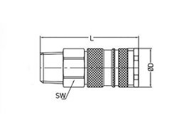 Quick connection coupling; straight; max.35bar; Seal: NBR rubber