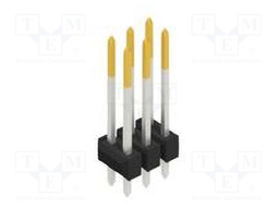 Connector: pin strips; pin header; male; PIN: 6; 2.54mm; THT; 2x3