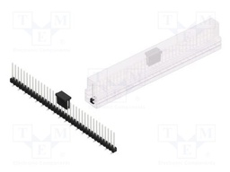 Connector: pin strips; pin header; male; PIN: 36; 2.54mm; SMT; 1x36