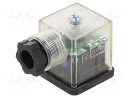 Connector: valve connector; plug; form A; 18mm; female; PIN: 3; 110V