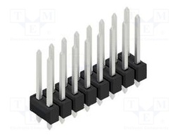 Connector: pin strips; pin header; male; PIN: 16; 2.54mm; THT; 2x8
