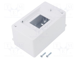 Enclosure: for modular components; IP20; white; No.of mod: 3; 400V