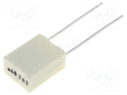 Capacitor: polyester; 680nF; 63V; Pitch: 5mm; ±10%; 5x10x7.2mm