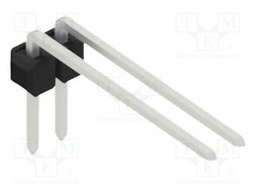 Connector: pin strips; pin header; male; PIN: 2; 2.54mm; THT; 1x2