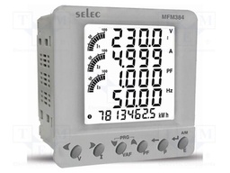 Meter: network parameters; on panel; digital,mounting; LCD; 300V