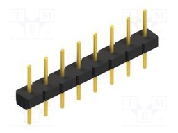 Connector: pin strips; pin header; male; PIN: 8; 2.54mm; THT; 1x8
