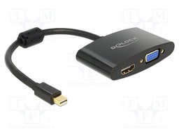 Adapter; DisplayPort 1.1a; Full HD 1080p; 0.18m; black; black