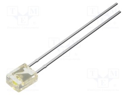 LED; white cold; rectangular; 2x3x4mm; 330mcd; 120°; Front: flat