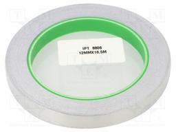 Tape: shielding; W: 12mm; L: 16.5m; Thk: 0.078mm; acrylic conductive