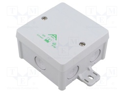 Enclosure: junction box; X: 87mm; Y: 87mm; Z: 52mm; polypropylene PP