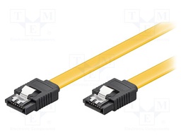 Cable: SATA; both sides,SATA L-Type plug; 0.3m; yellow