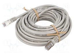Patch cord; SF/UTP; 5e; stranded; CCA; PVC; grey; 10m; 26AWG